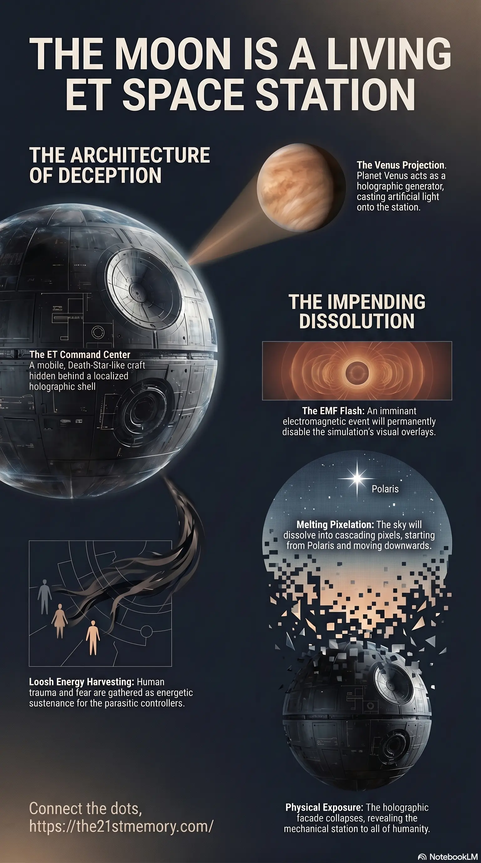 Moon as ET Space Station Infographic